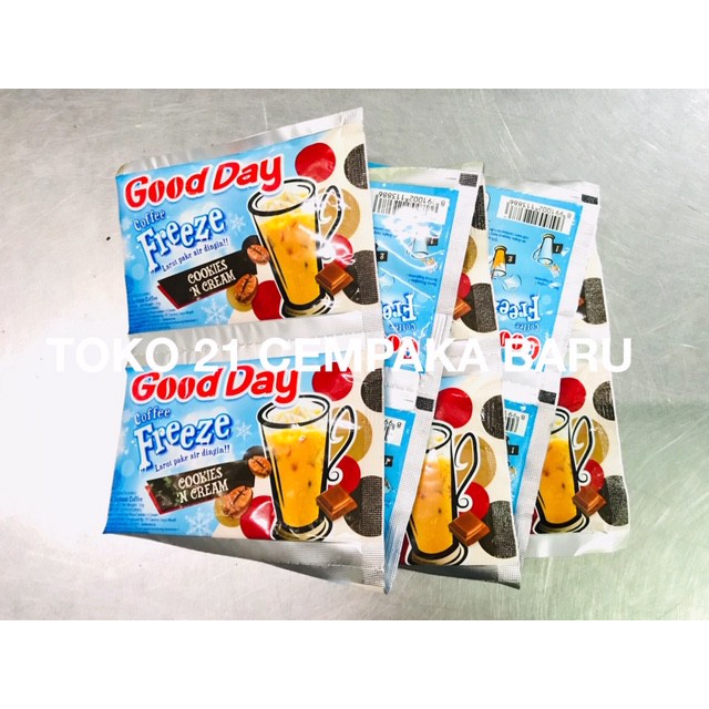 

Good Day Coffee Freeze Rasa COOKIES N CREAM 1 renceng isi 10 sachet | Kopi GoodDay Murah Promo