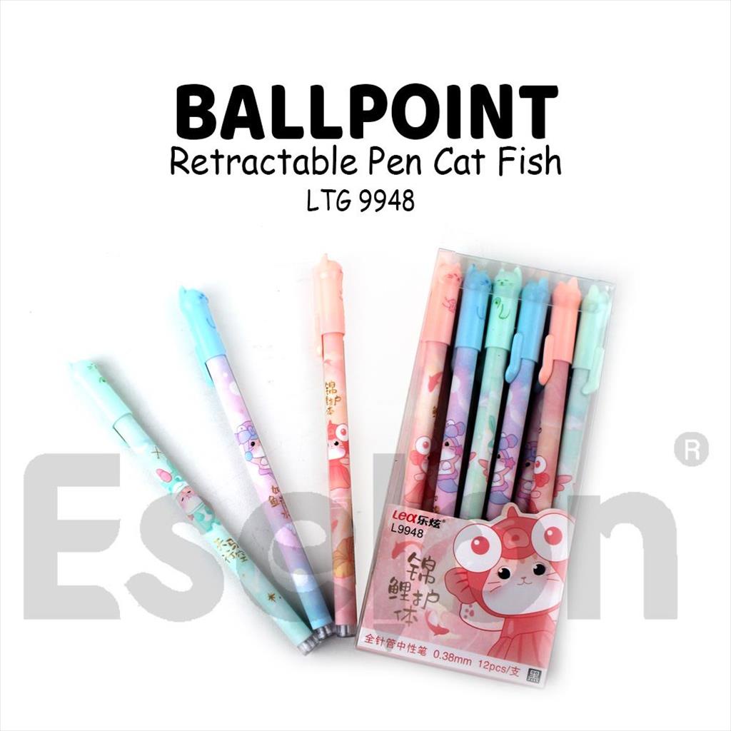 

12pcs Pulpen Gel CAT FISH L9948 / 1pak Pulpen Gel Karakter