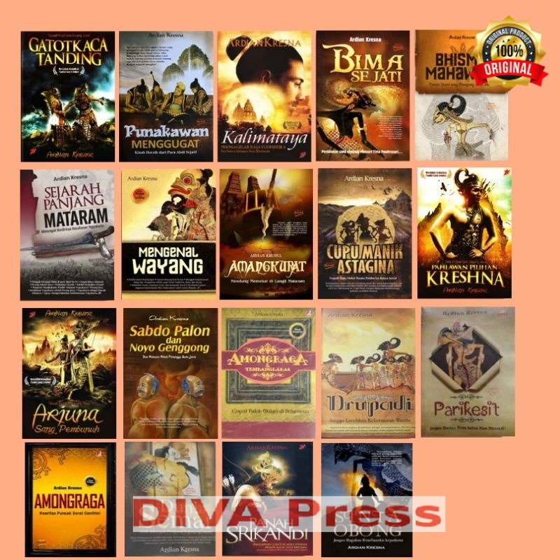 Paket buku/novel ardian kresna/gatotkaca tanding/pahlawan pilihan kreshna/bhisma mahawira/bima sejat