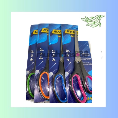 

Gunting Panjang 8" inch BENGKOK / Gunting Melengkung Warna Warni Gagang Karet / Stainless Steel Scissor BEST SELLER