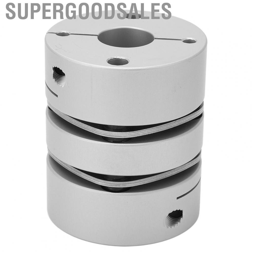 Supergoodsales 2 Diaphragm Coupling Good Adaptation  Mounting Aluminum Alloy Stainless Steel Double Coupler Lightweight for Screw Drive