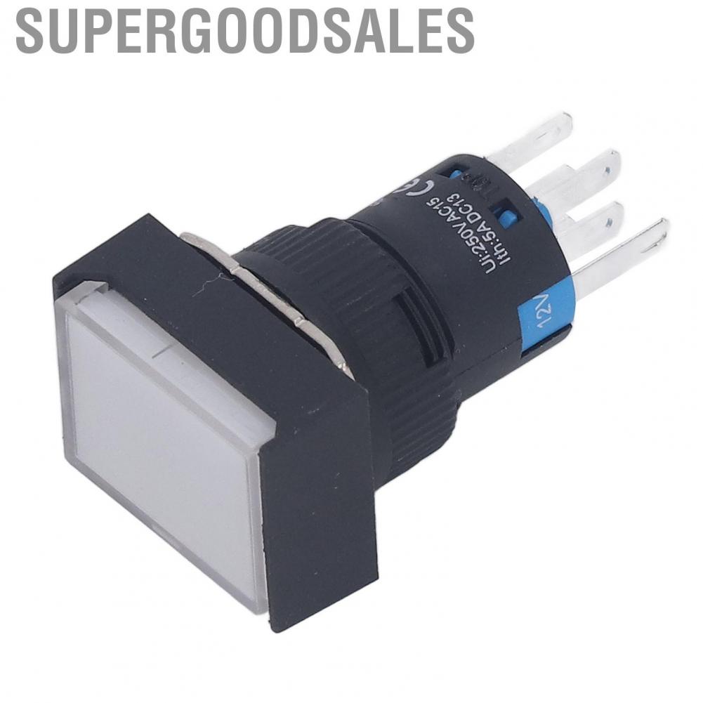 Supergoodsales Momentary Push Button Switch W/Washer For  Household Appliances AC DC 12V