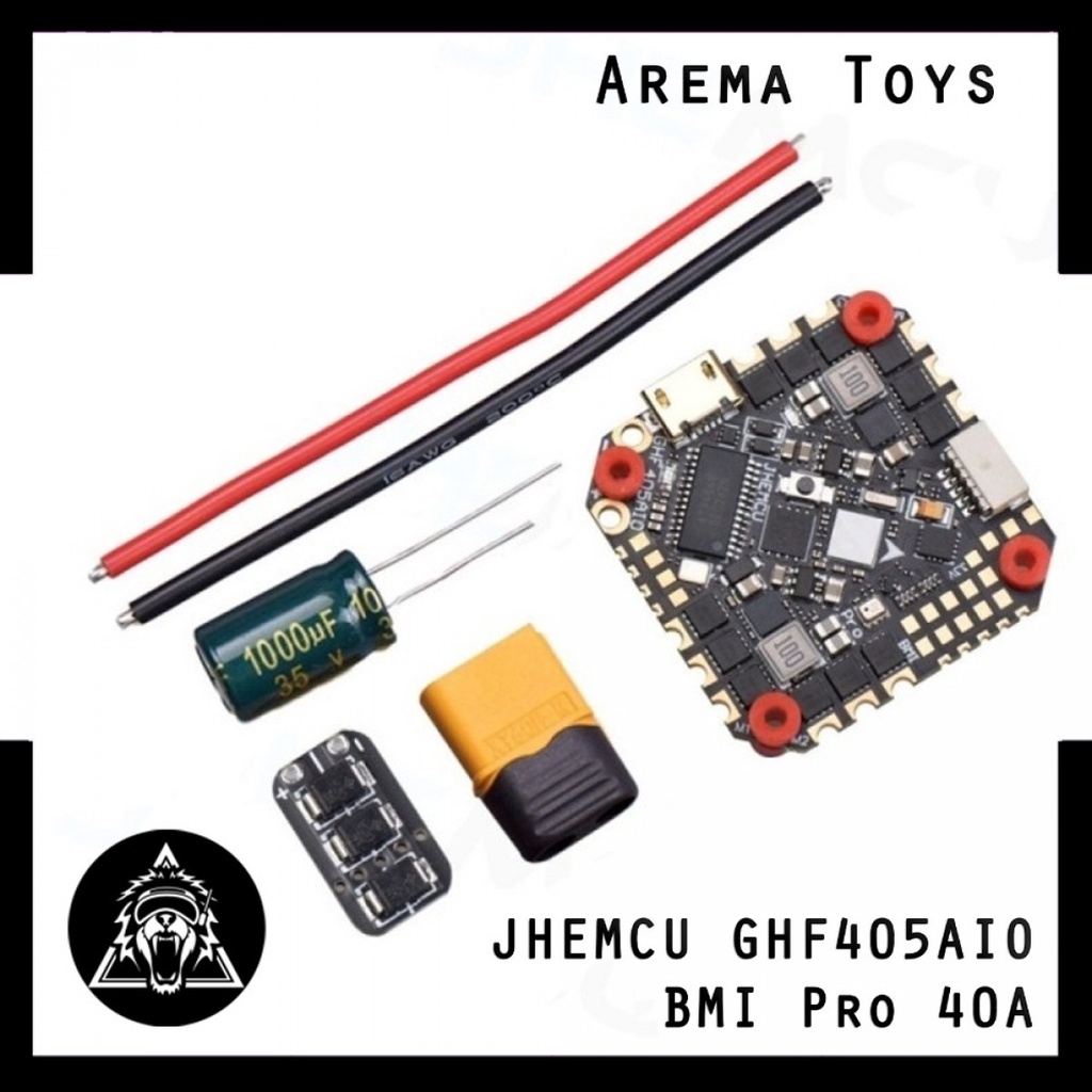 JHEMCU GHF405AIO BMI Pro 40A F405 3-6S Flight Controller 25.5X25.5mm
