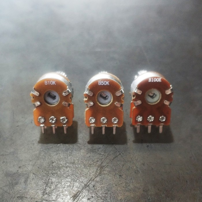 Potensio stereo 6pin mini 10k/50k/100k/ potensio kecil kaki 6/simbada - 10K