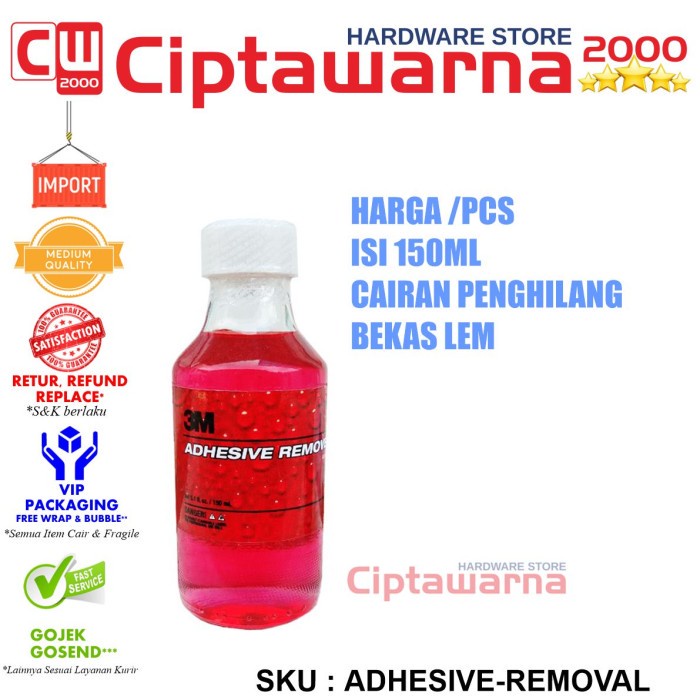 

Cairan Penghilang Bekas Lem Tape dan Noda Aspal Adhesive Removal 150ml