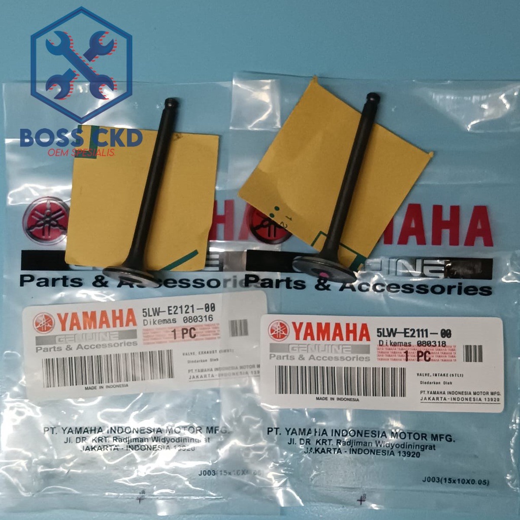 Klep Set In Ex Payung Klep Set  Mio Sporty Smile Soul Nouvo Fino Karburator 5LW 5TL