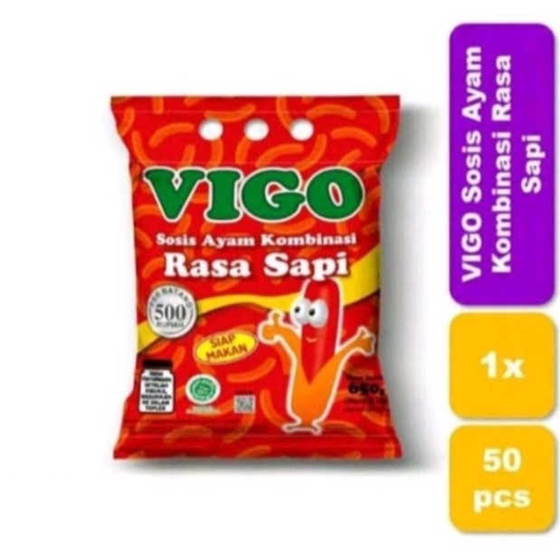 

VIGO SOSIS Ayam Kombinasi Rasa Sapi 1 pack isi 50 + 1 pcs ORIGINAL