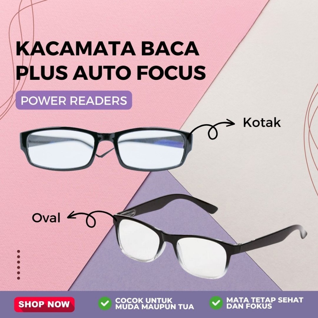 Kacamata Baca Plus Auto Fokus One Power Reader Unisex