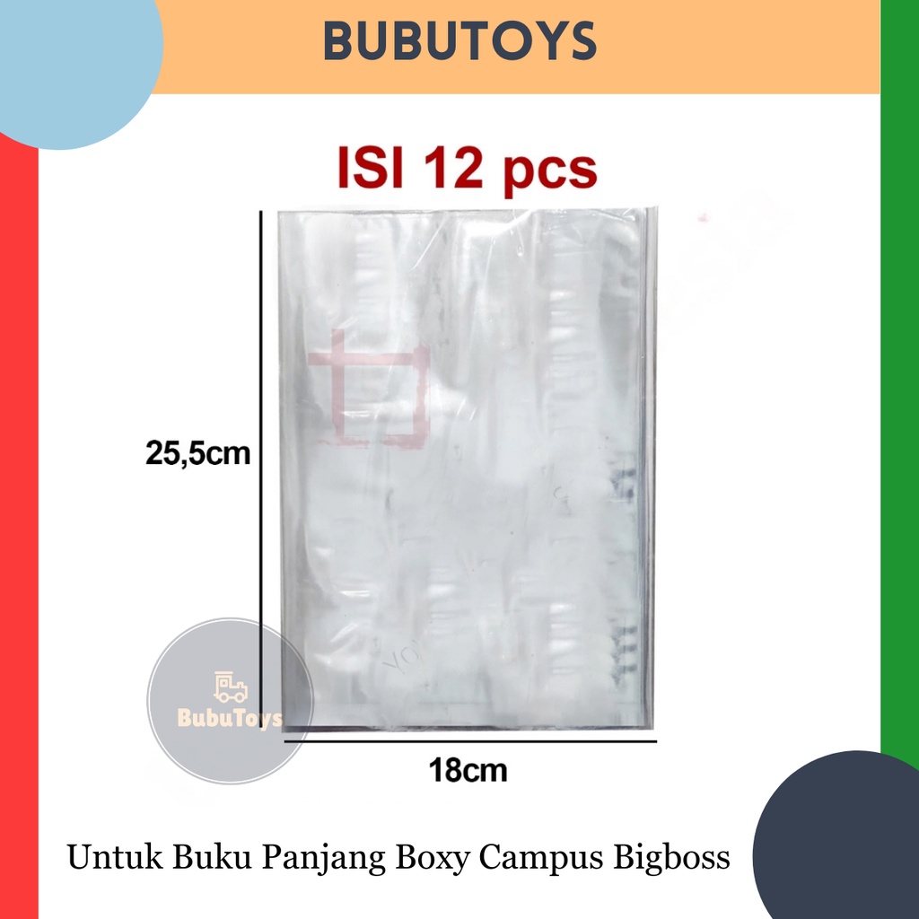 

Sampul Plastik Mika Tebal ukuran Boxy 10 Pcs Campus Bening