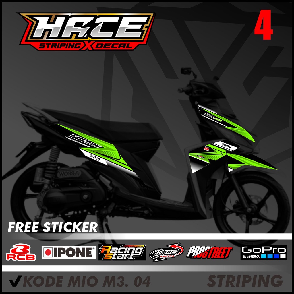 STRIPING MIO M3-STIKER VARIASI MIO M3 MOTIF RACING04