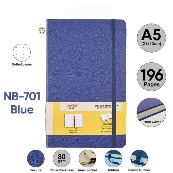 

JOYKO Notebook/ Buku Tulis Catatan Agenda HardCover A5 NB-701 Dotted - Red