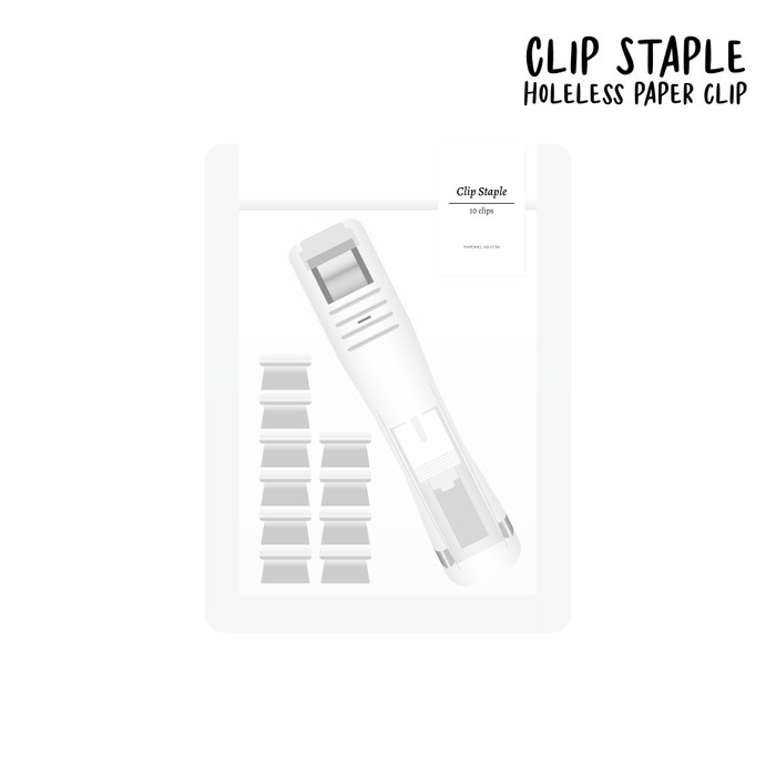 

Paperie Lab - Clip Staple Klip Kertas Tanpa Lubang - pink
