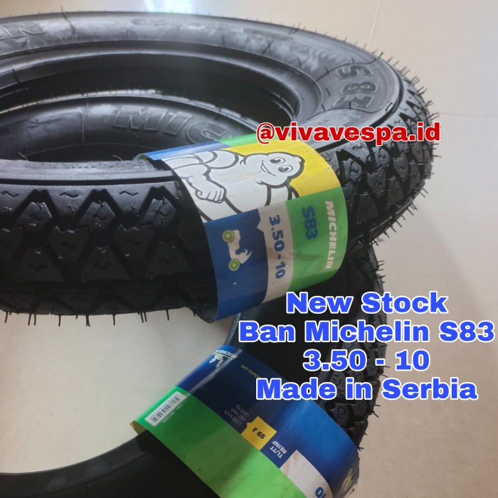 Ban Tubeless Vespa Michelin S83 Ukuran 3.50 Ring 10