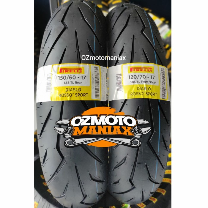 Paket Ban Pirelli Diablo Rosso Sport 120/70-17 & 150/60-17