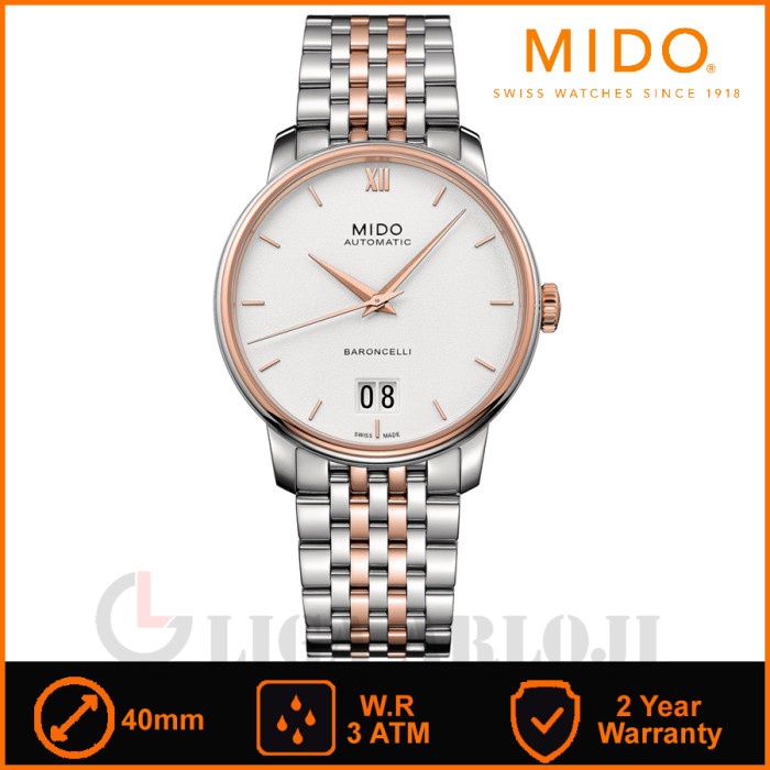 MIDO M027.426.22.018.00 Baroncelli Big Date Jam Tangan Pria Automatic