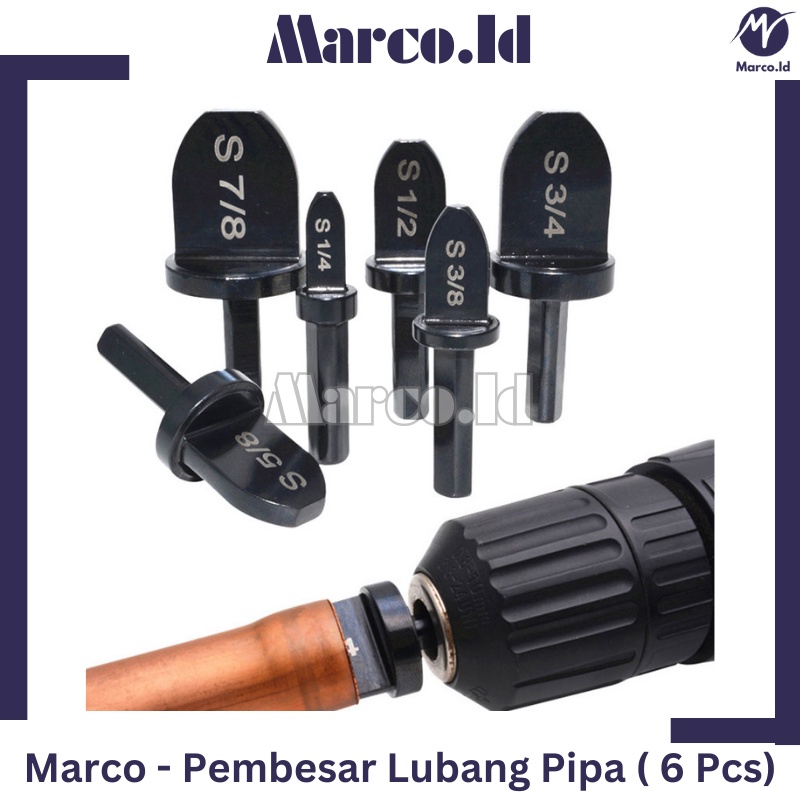 6 PCS Expander Head Reamer Pipe Tube Pipe Opening Expander