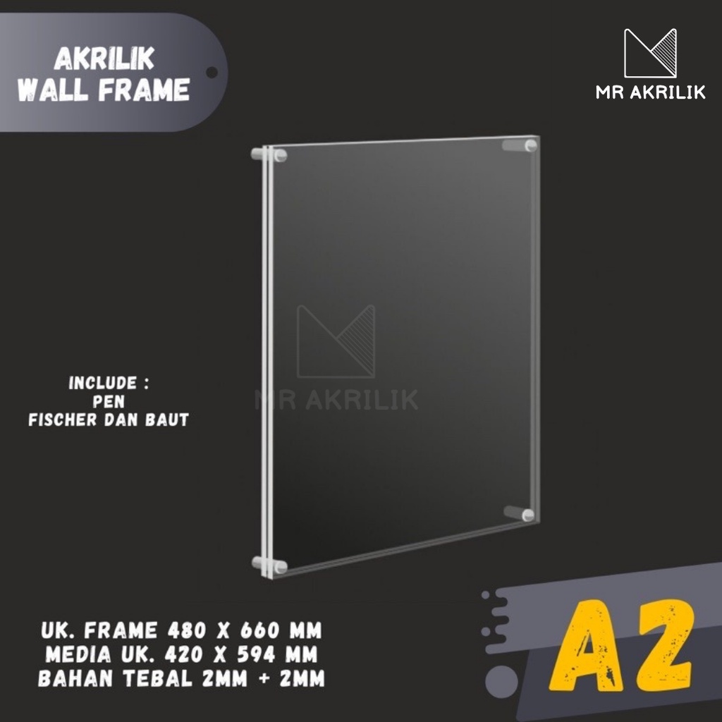 Akrilik Wall Frame A2 2mm