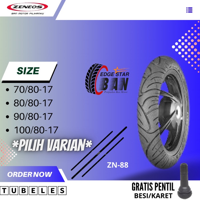 BAN ZENEOS ZN88 (70/80-17) (80/80-17) (90/80-17) (100/80-17) Tubless
