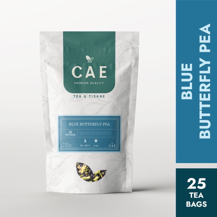 

BUTTERFLY PEA 25 TEA BAGS BLUE Teh Bunga Telang 100% Pure Organic