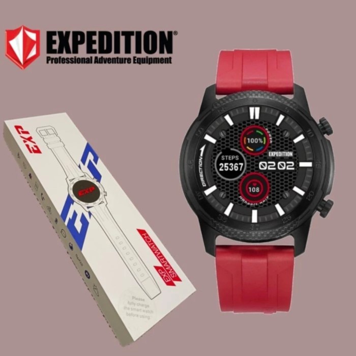 EXPEDITION SMARTWATCH ESW 1001 BLACK RED JAM PRIA GARANSI RESMI 1TAHUN Vs