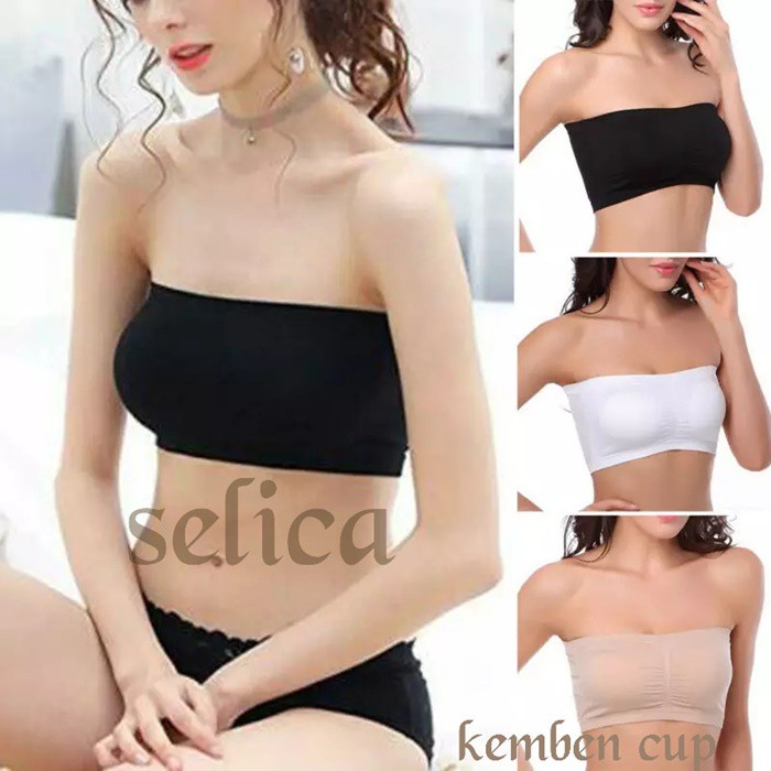 [LADIES UNDERWEAR] Bra Kemben 2165 Big Size Bustier Tanpa Tali Stretch Mengikuti Body + Busa