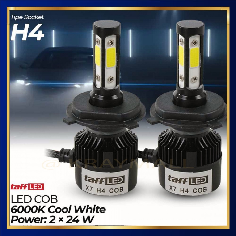 Lampu Mobil LED COB Headlight H4 Cool White 2 PCS - 75818-4CN