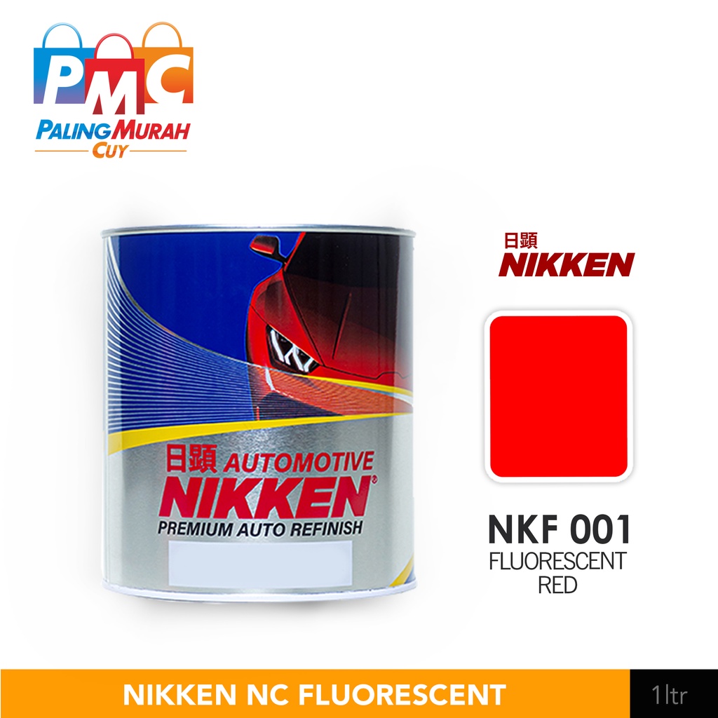 NIKKEN PU FLUORESCENT Colour RED 001 / Cat Duco Mobil Motor PU