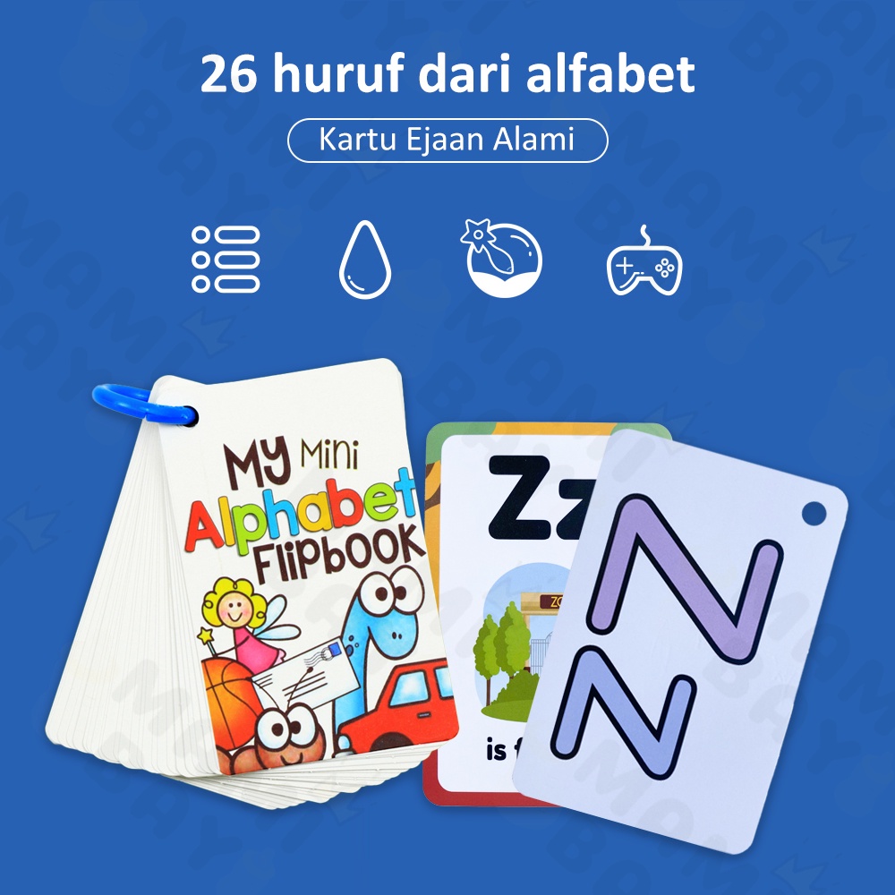 Mamibayi Flash Card Hijaiyah Mainan Edukasi Kartu Pintar Balita Anak Flashcard