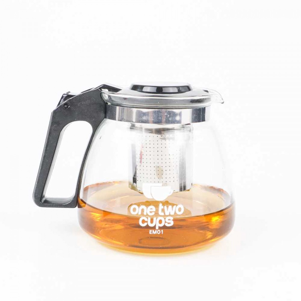 Set Teko Kaca dengan 4Pcs Gelas 200ml Teapot Pitcher 950ml
