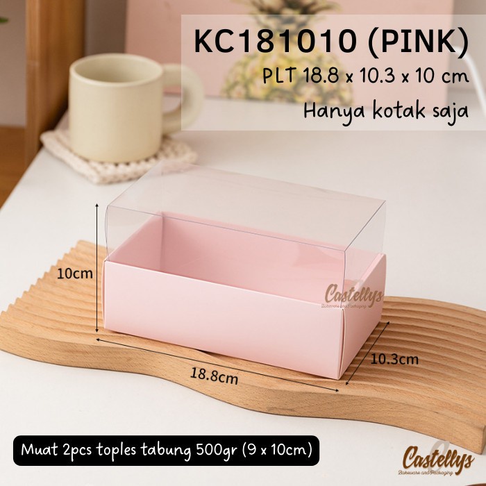 

5 Pcs Kotak Box Mika KC181010 PINK Packaging Kue Bolu Lapis Hampers