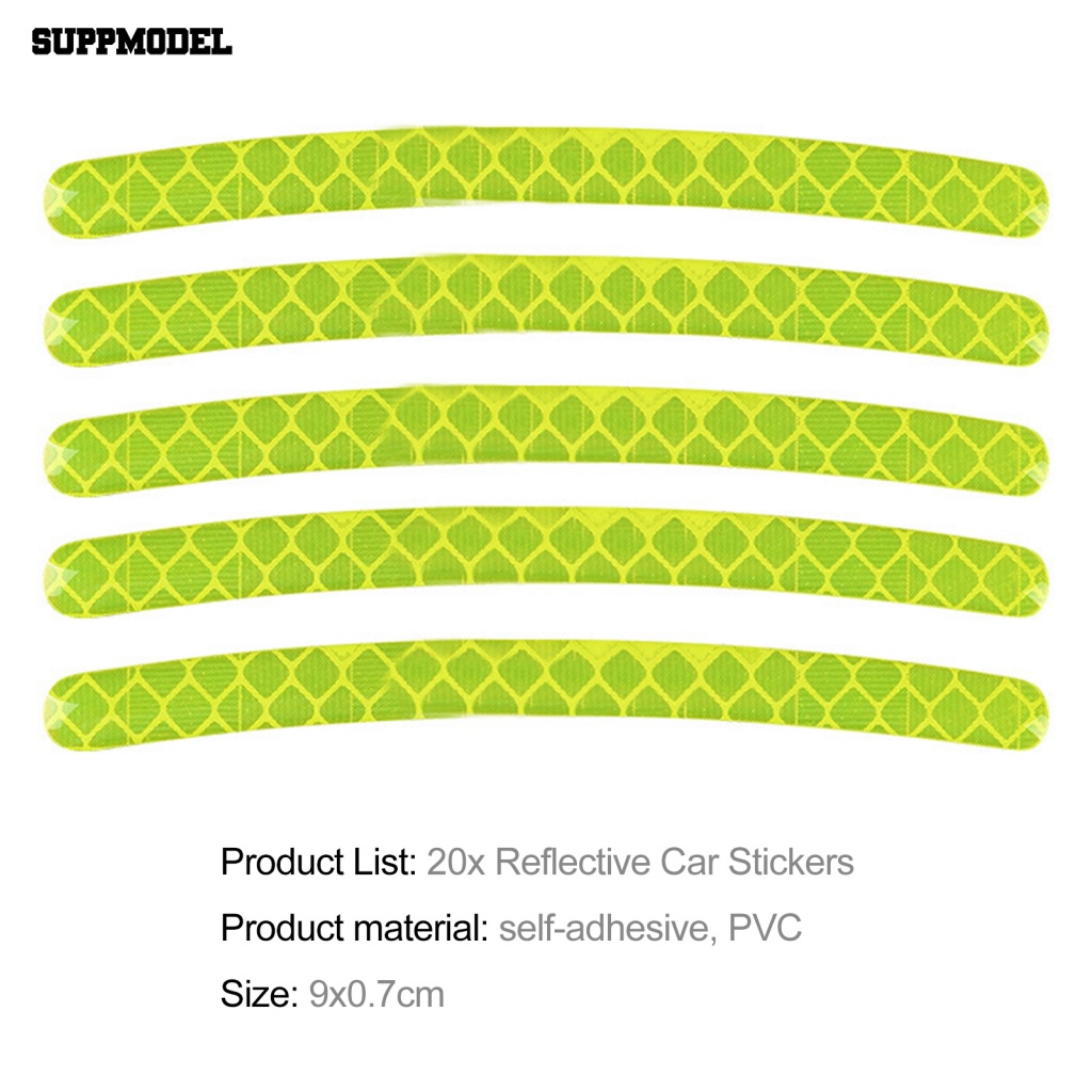 Suppmodel Stiker Mobil Nyaman Untuk Sepeda Motor Mobil Malam Mengemudi Safety Sticker Tipis