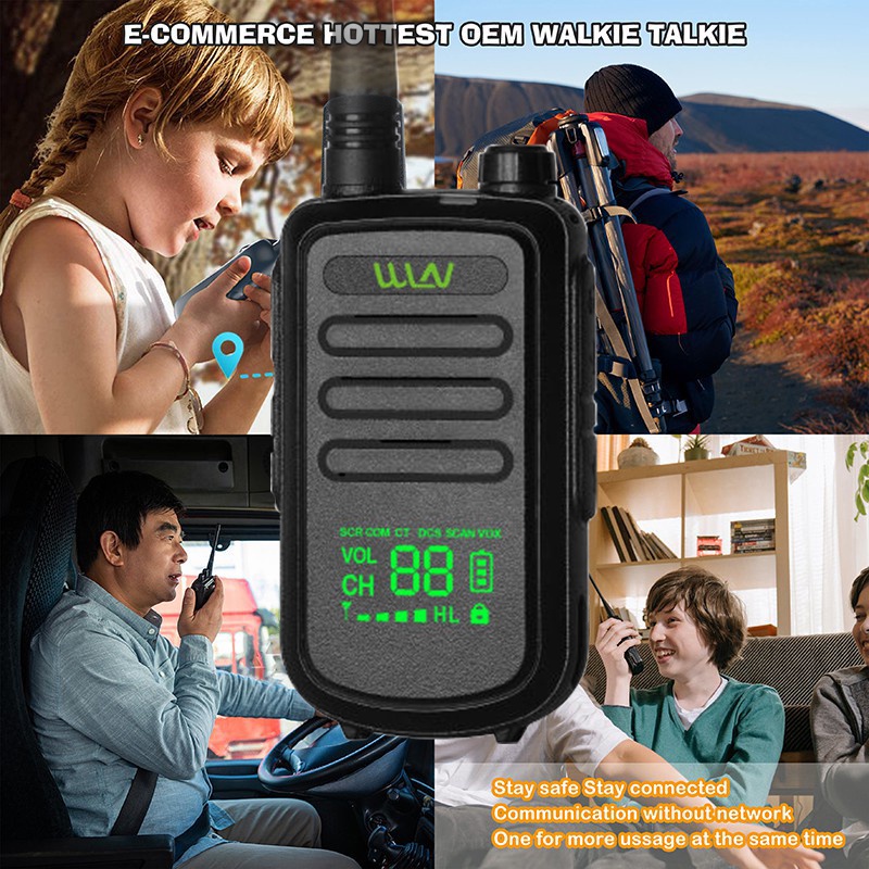 HT WLN Walkie talkie HT Two-Way Radio Layar LED KD - C100U ( isi 1 pcs ) - Antena Sedang-Batrai 1500 mA