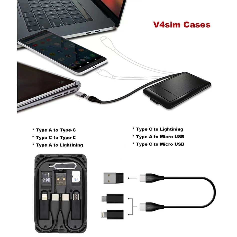 Kabel Type C with Multiple Connector Port USB A / Lightning / Micro USB - UCB39