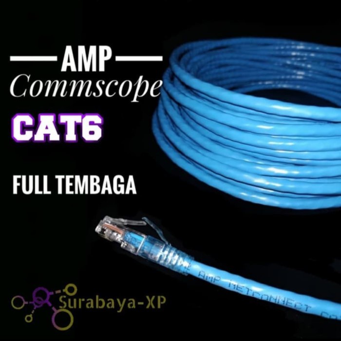 Kabel LAN UTP CAT 6 AMP COMMSCOPE 50 Meter 50 M 50Meter RJ45 BELDEN