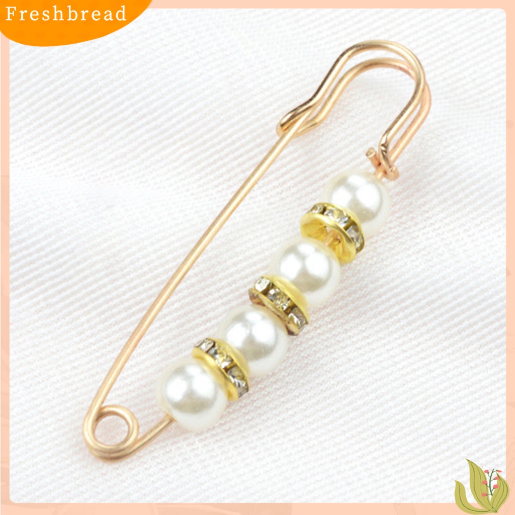 &lt; Freshbread &gt; Bros Pengaman Pengerjaan Halus Mencegah Ekspos Pin Pengaman Wanita Mutiara Imitasi Menarik Untuk Kerajinan Perhiasan