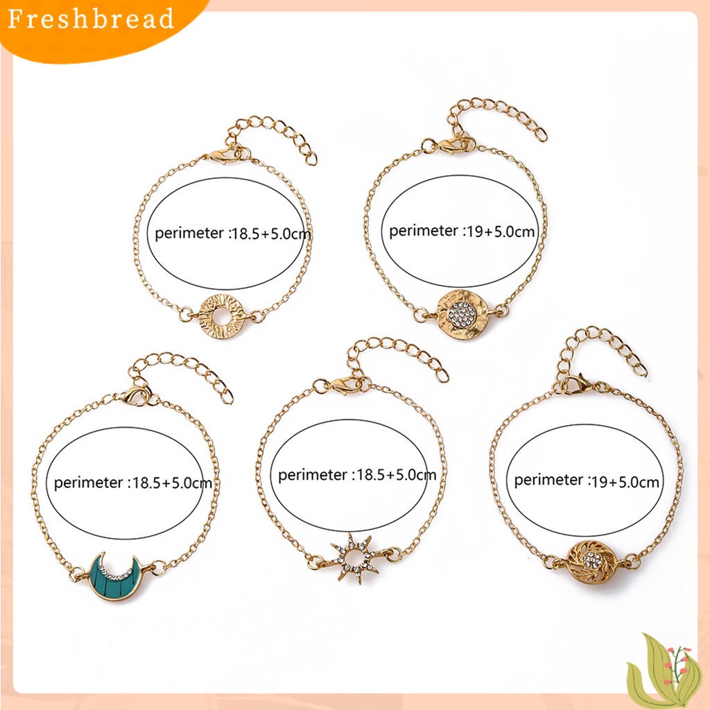 &lt; Freshbread &gt; 5/6Pcs Gelang Wanita Butterfly Stackable Jewelry Multilayer Dripping Oil Bangles Untuk Pantai