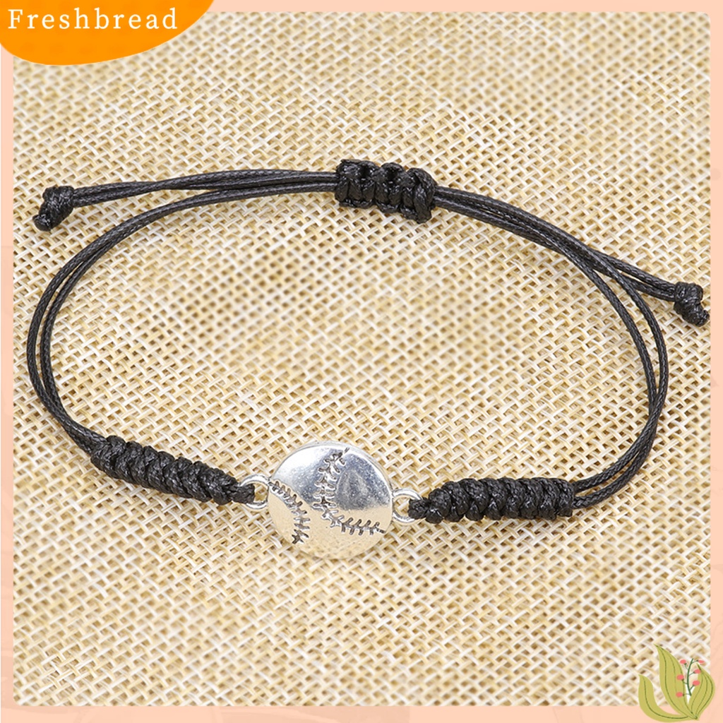 &lt; Freshbread &gt; Gelang Olahraga Sepak Bola Dikepang Unisex Adjustable Wax Line Bracelet Fan Gift