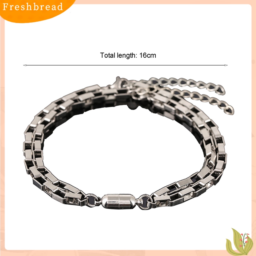 &lt; Freshbread &gt; 1pasang Gelang Pecinta Anti Karat Attract Stainless Steel Set Hadiah Anniversary Untuk Pasangan