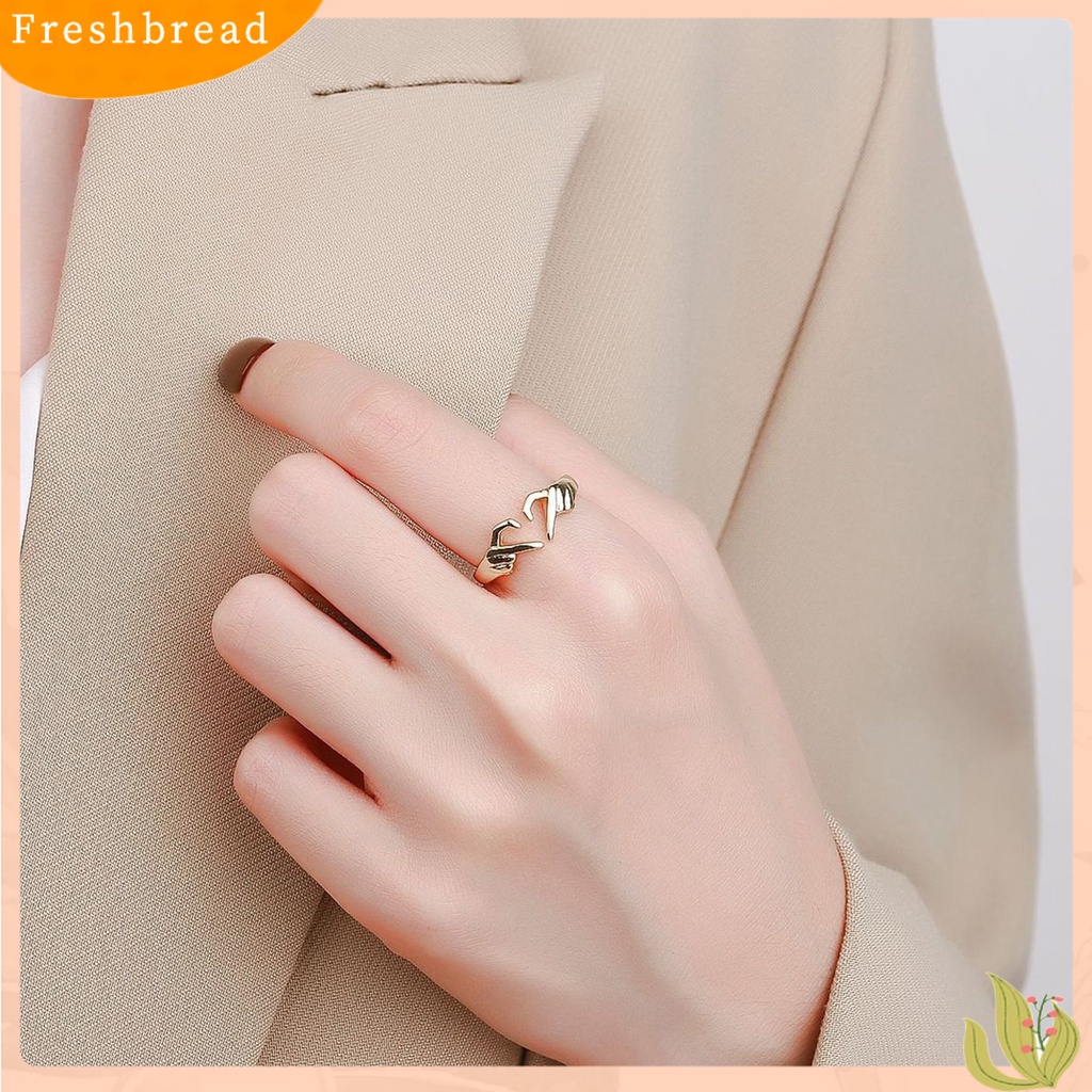 &lt; Freshbread &gt; Wanita Circlet Bentuk Hati Bukaan Cincin Buku Jari Romantis Tahan Lama Untuk Hari Valentine