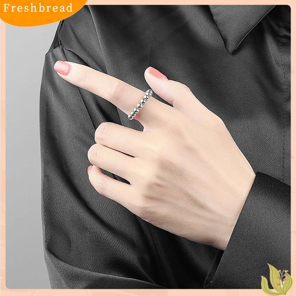 &lt; Freshbread &gt; Cincin Wanita Penghilang Stress Warna Solid Unisex Alloy Rotary Cool Men Circlet Hand Accessories