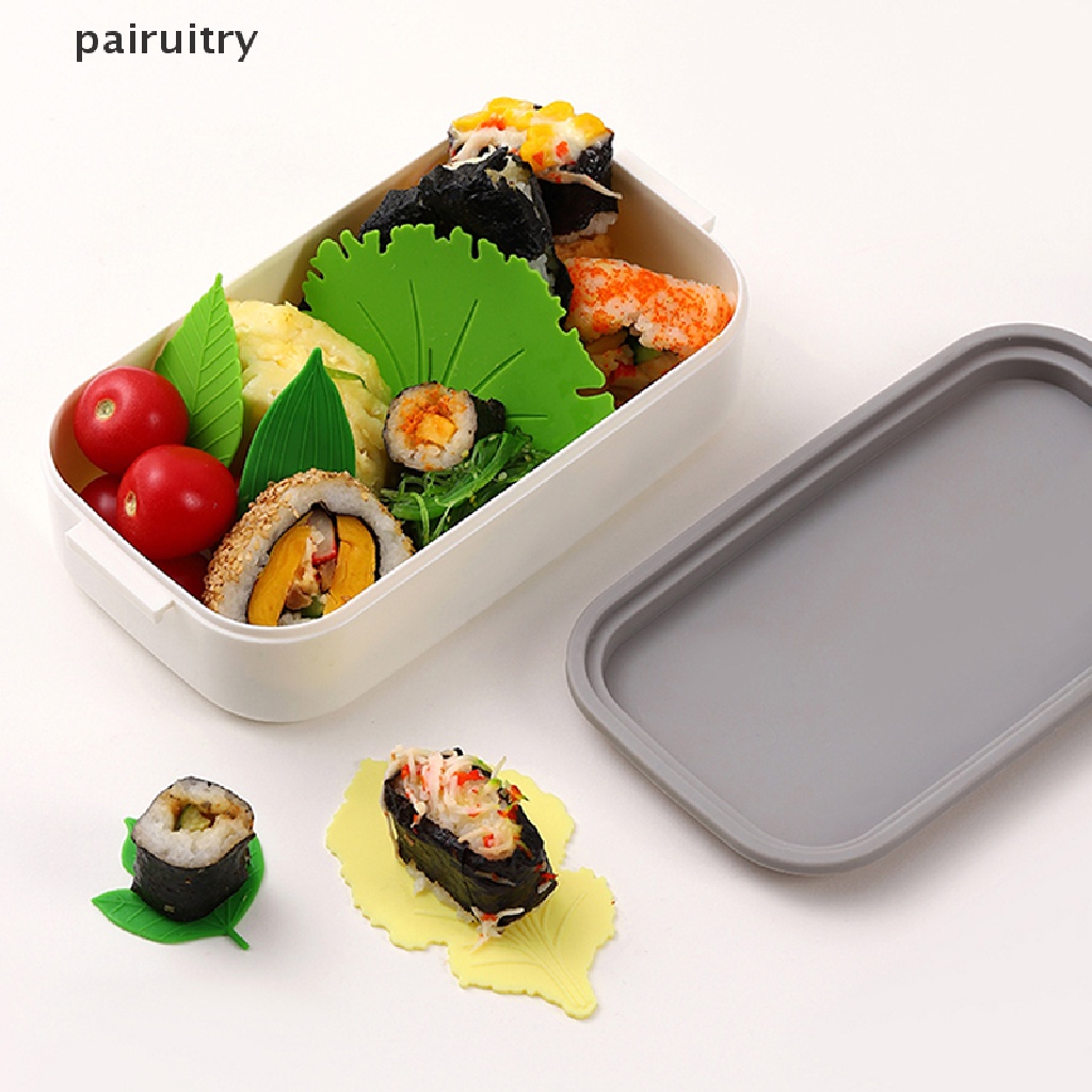 Prt 1Set Daun Bento Dish Cup Pemisah Bekal Sushi Rice Ball Mat Decor Aksesoris PRT