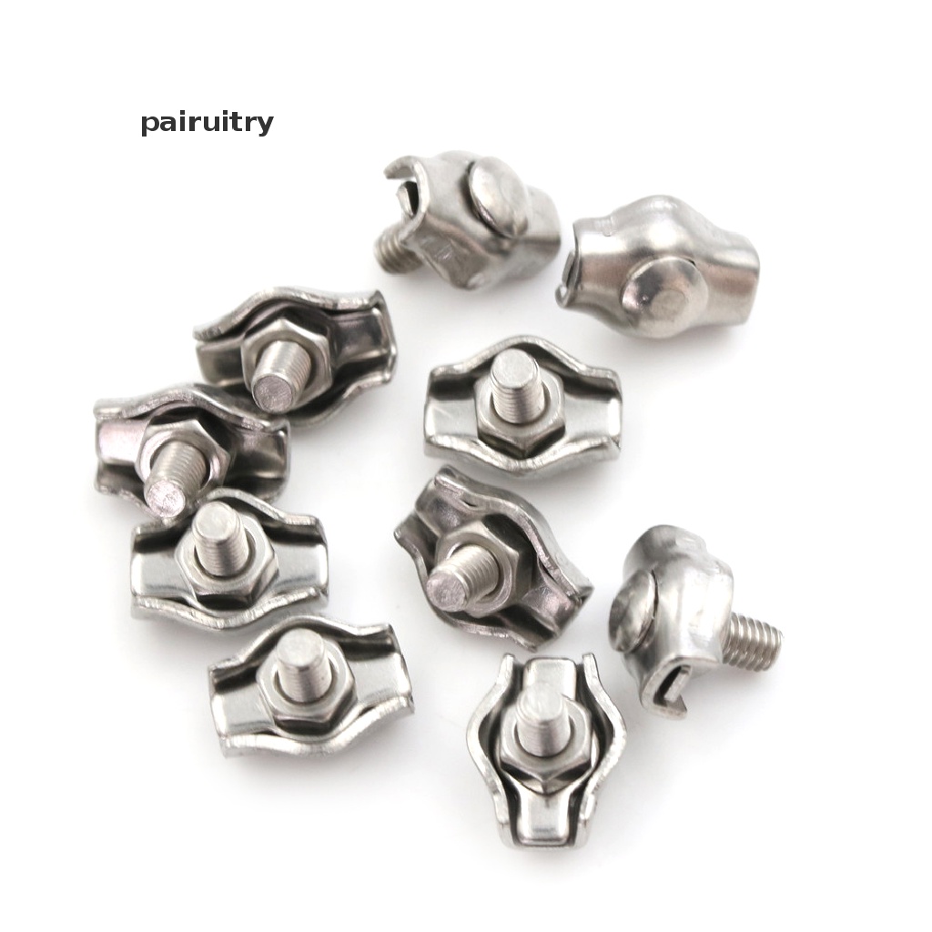Prt New Tali Kabel Kawat Stainless Steel 10x simplex wire rope grips Klem Jangka Sorong 2mm Hot 10x Stainless Steel wire cable rope simplex wire rope grips Klem Jangka Sorong 2mm Hot Sal