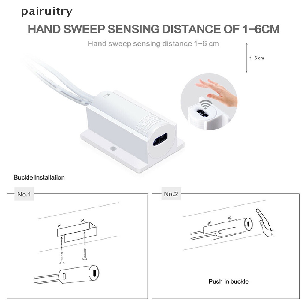 Prt DC12V 24V Saklar Sensor Gerak Hand Sweep IR Sensor Switch ON/OFF DIY Lampu LED PRT