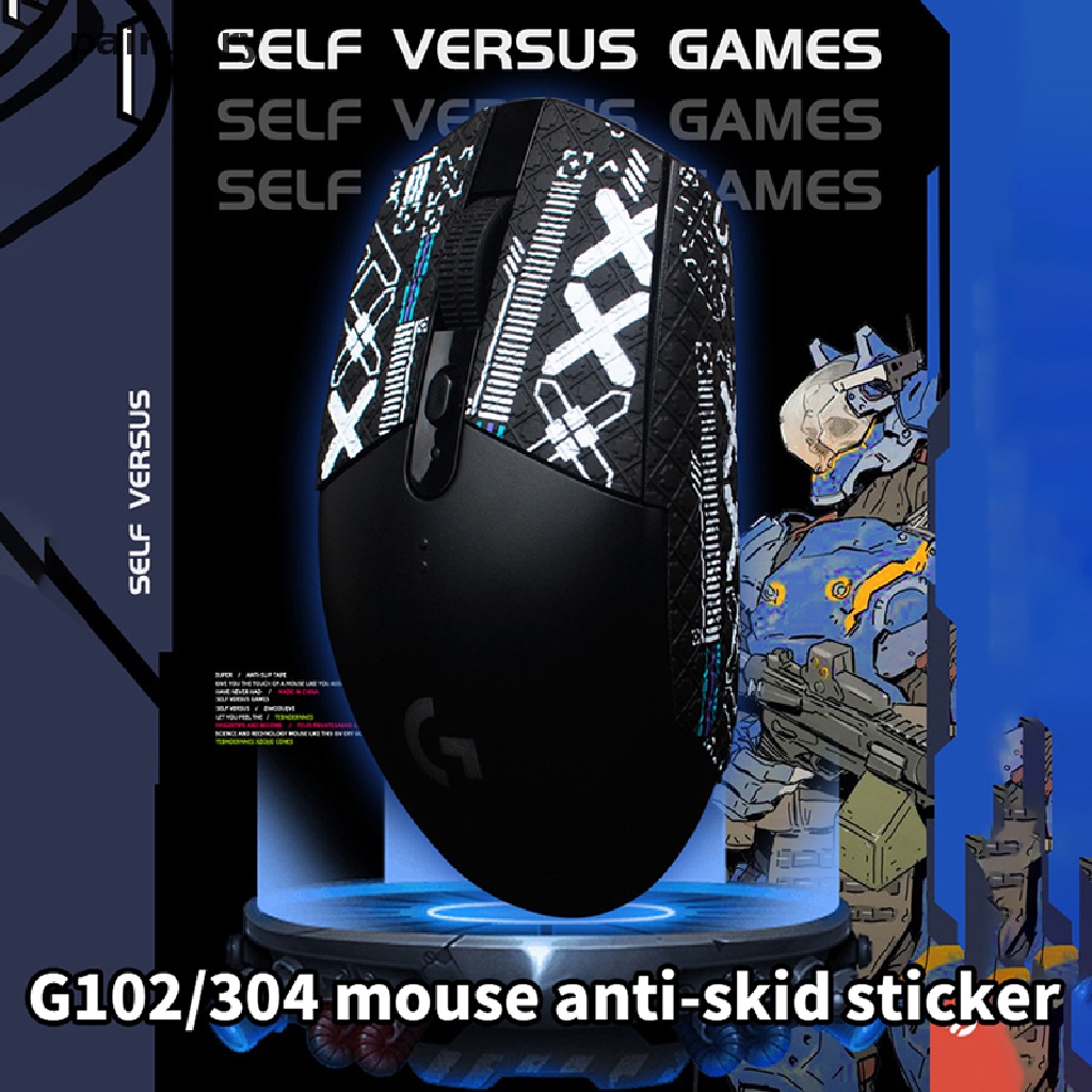 Prt Mouse Grip Tape Skate Handmade Stiker Non Slip Sedot Keringat Untuk Logitech G102 G304 Wireless No Mouse PRT