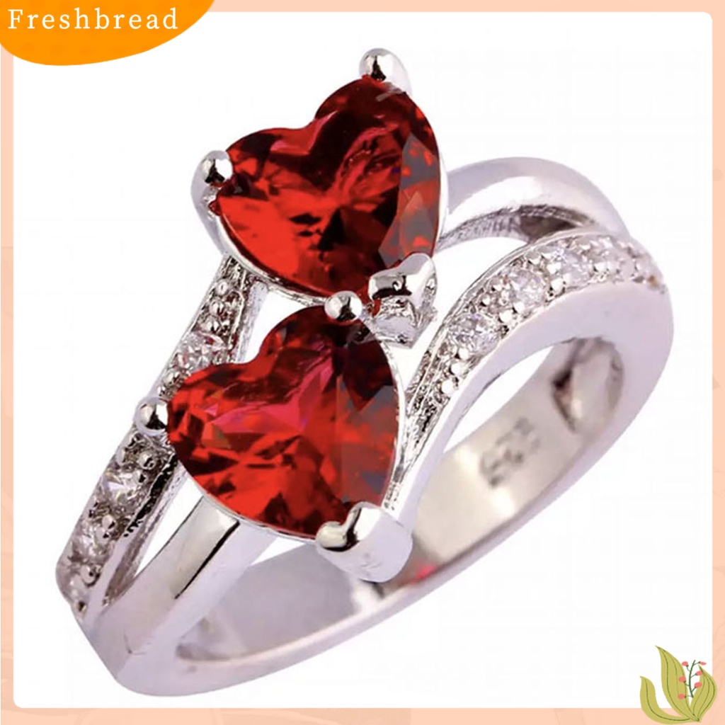 &lt; Freshbread &gt; Cincin Alloy Portable Ringan Dekorasi Jari Logam Kecil Cinta Bentuk Hati Cincin Tunangan Untuk Wanita