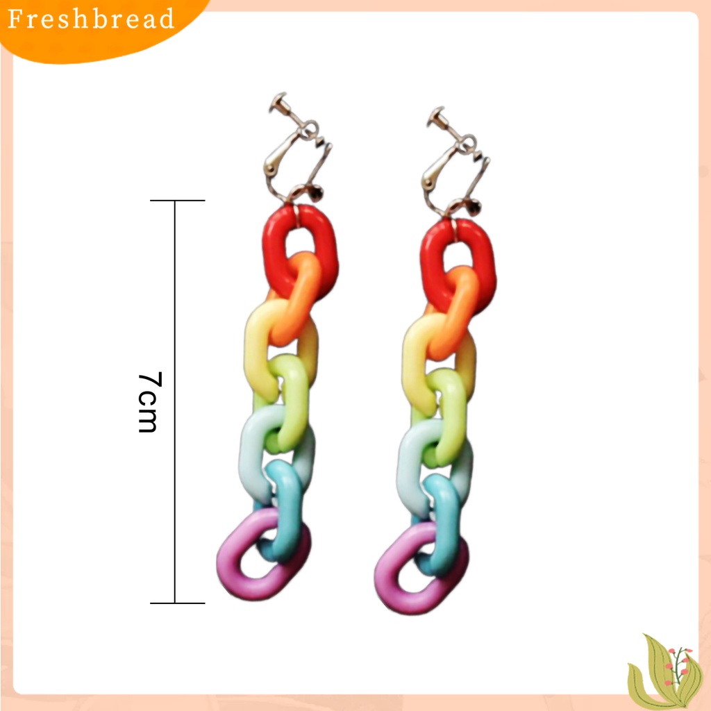 < Freshbread > Ear Hook Warna Permen Kreatif Akrilik Panjang Menjuntai Liontin Telinga Gaya Untuk Pesta