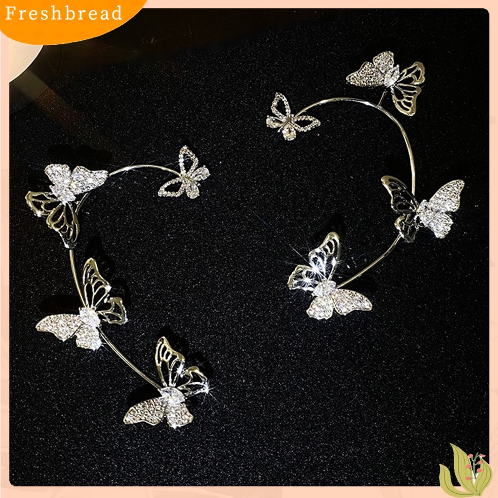 &lt; Freshbread &gt; 1Pc Klip Anting Butterfly Hollow Out Tanpa Tindik Gaya Korea Indah Telinga Manset Untuk Pernikahan