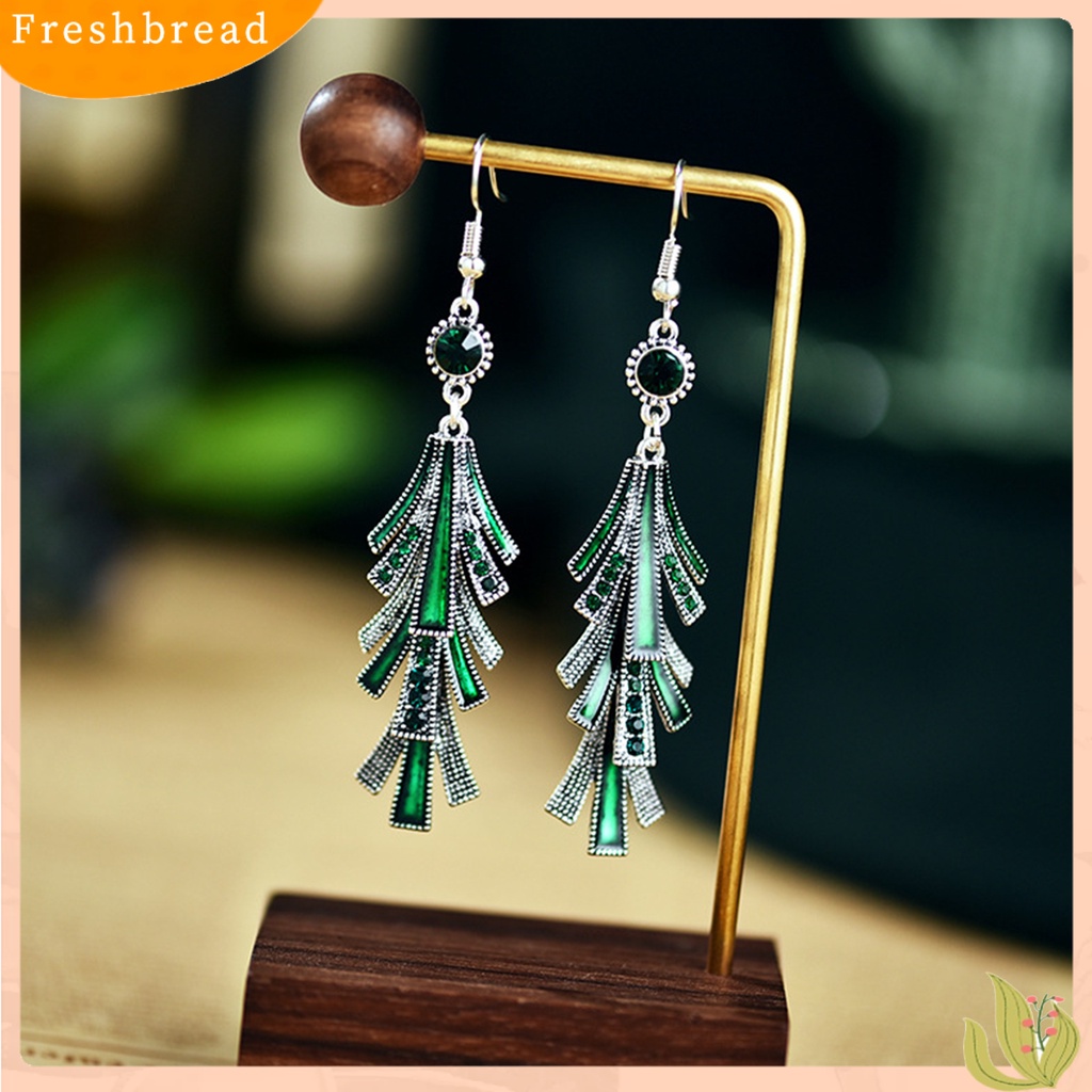 &lt; Freshbread &gt; 1pasang Anting Wanita Bahan Alloy Rumbai Gaya Cina Anting Menjuntai Tahan Lama Untuk Prom