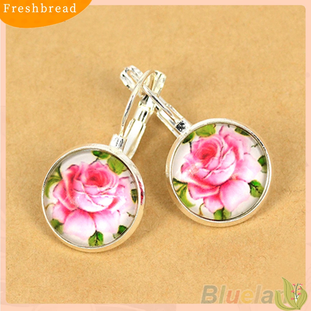 &lt; Freshbread &gt; Pesona Kaca Luar Angkasa Galaxy Wanita Perak Berlapis Perancis Tuas Kembali Drop Earrings