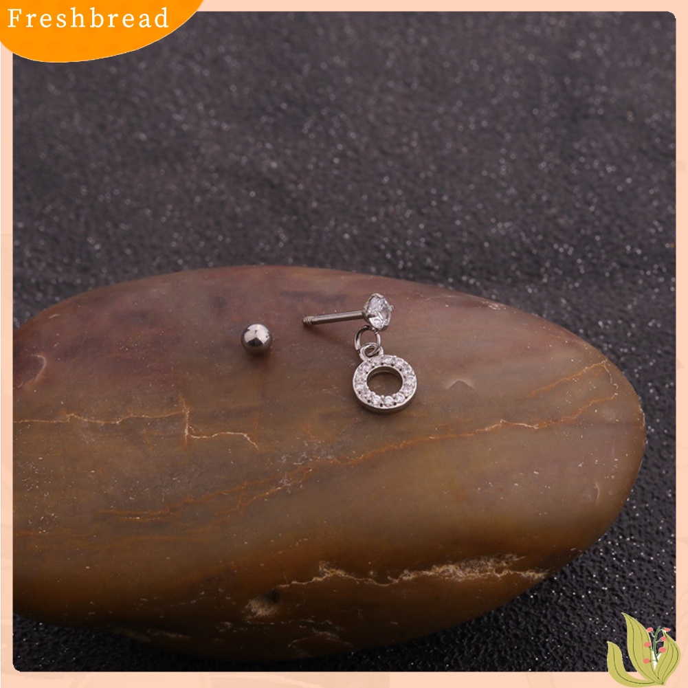 &lt; Freshbread &gt; 1Pc Wanita Berlian Imitasi Bunga Menjuntai Stud Anting Tindik Tulang Rawan Helix Perhiasan